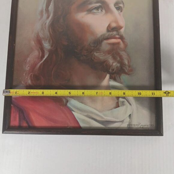 Vintage Peter Bianchi Jesus Christ Head Litho Print Religious Art USA 11 x14 - Picture 12 of 12